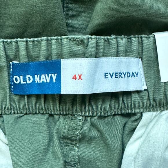 NWT Old Navy Shorts Plus Size 4X Green Cotton Twill Soft Vented Casual Summer - Picture 6 of 8
